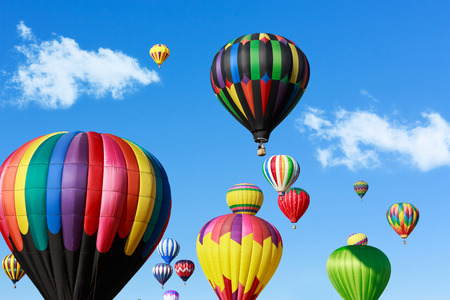colorful hot air balloonsの写真素材