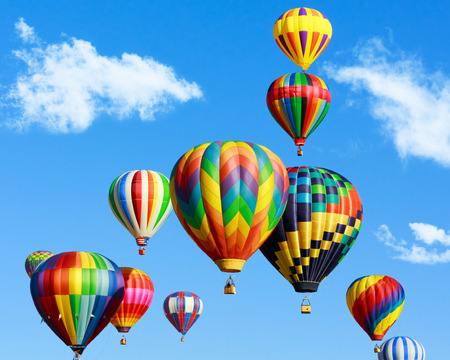 colorful hot air balloonsの写真素材
