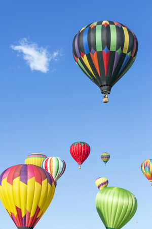colorful hot air balloonsの写真素材
