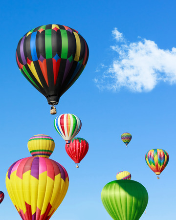 colorful hot air balloonsの写真素材