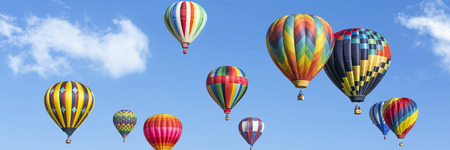 colorful hot air balloonsの写真素材