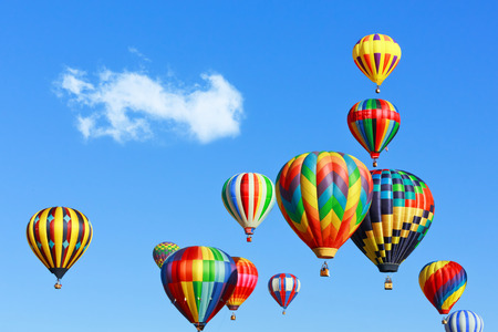 colorful hot air balloonsの写真素材