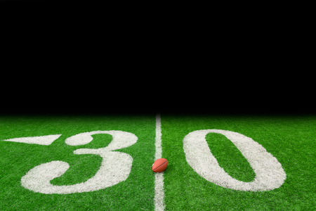 Football field with copy spaceの写真素材