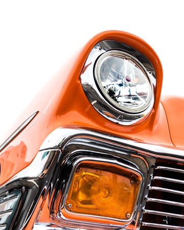Classic car headlightsの写真素材