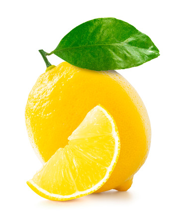 Lemon isolated on whiteの写真素材