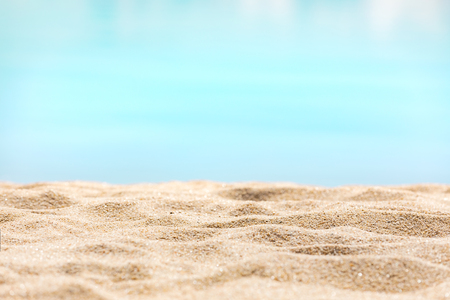 Calm tropical beach with turquoise waterの写真素材