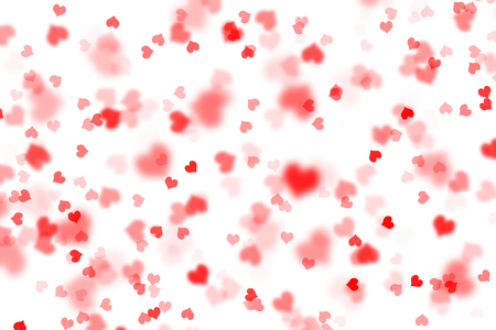 Heart shapes over white backgroundの写真素材
