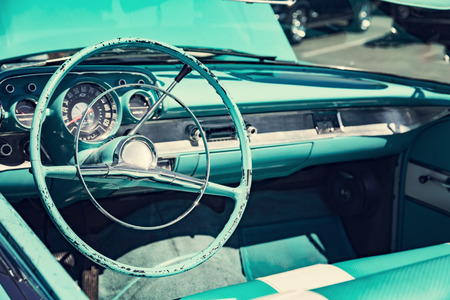 Classic car interiorの写真素材