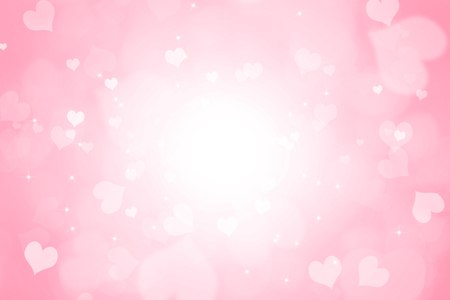 Heart shape bokeh Valentine dayの写真素材