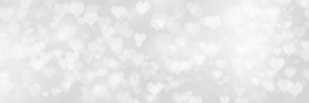 Heart shape bokeh Valentine dayの写真素材