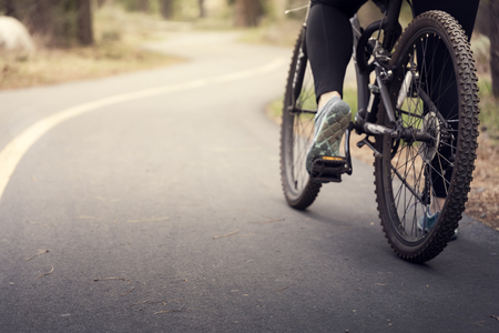 Bike on the roadの写真素材
