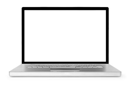 Generic laptop isolated on white backgroundの写真素材