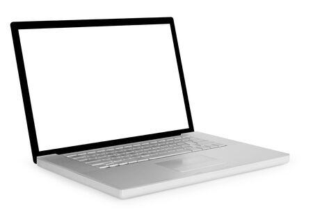 Generic laptop isolated on white backgroundの写真素材