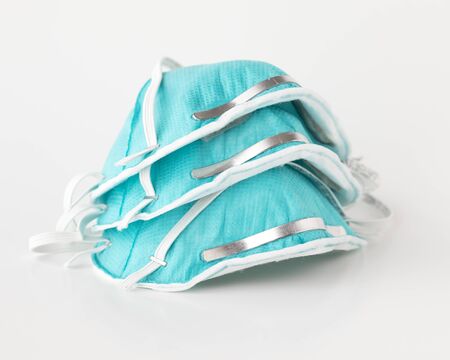 medical mask to protect against flu, virus on white background, coronavirus conceptの写真素材