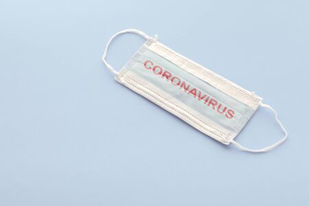 medical mask to protect against covid-19 flu, coronavirus global pandemic conceptの写真素材