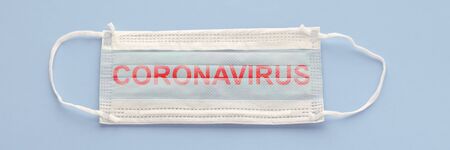 medical mask to protect against covid-19 flu, coronavirus global pandemic conceptの写真素材