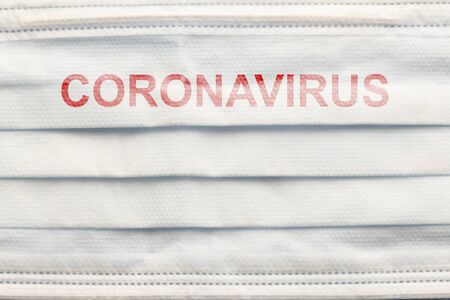 medical mask to protect against covid-19 flu, coronavirus global pandemic conceptの写真素材