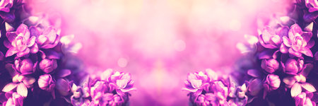 Blooming lilac flowers. Spring nature background.の写真素材