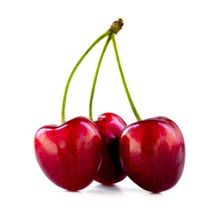 cherry isolated on white background. cherry on a white background.の写真素材