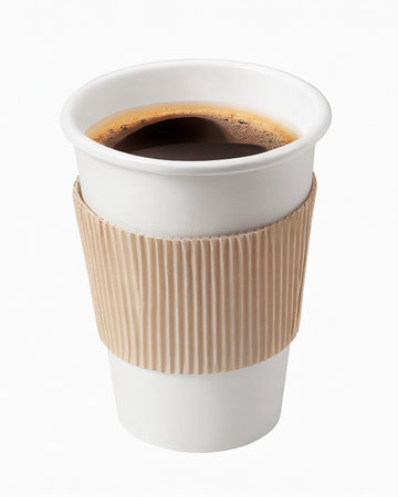 Coffee cup isolated on a white backgroundの素材