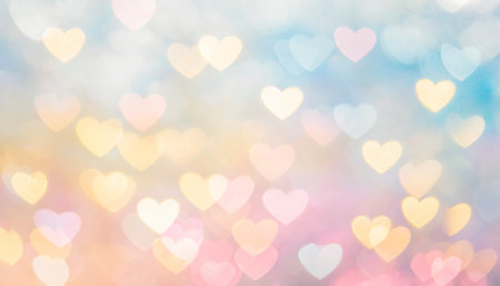 Heart bokeh background, valentine's day background.の素材