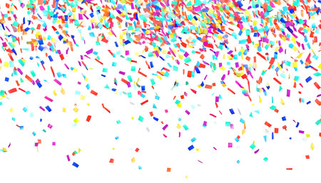 Colorful confetti on white background. Vector illustration,eps 10.の素材