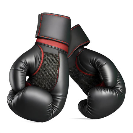 Boxing gloves isolated on white backgroundの素材