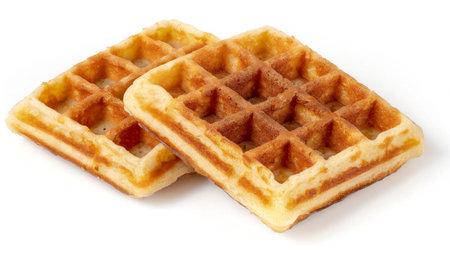 waffles on a white background. close-up. isolatedの素材