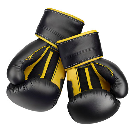 Boxing gloves isolated on white background.の素材