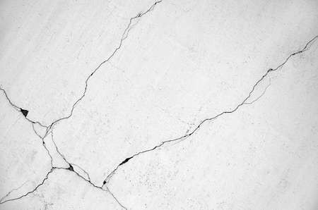 White black grey wall, floor with cracks, texture backgroundの写真素材