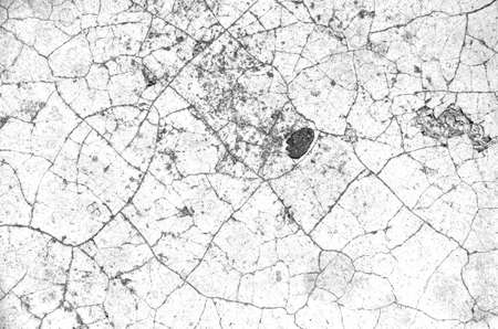 White black grey wall, floor with cracks, cracked paint, texture backgroundの写真素材