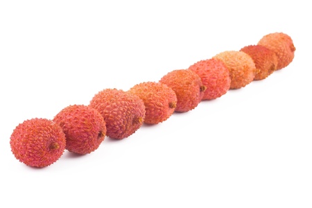 Litchi isolated on white background の写真素材