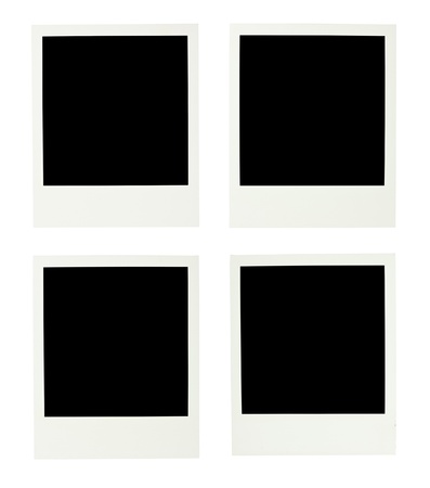 Blank Polaroids isolated on white backgroundの写真素材