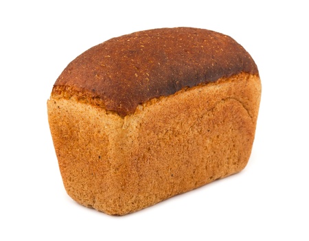 Rye bread isolated on white background