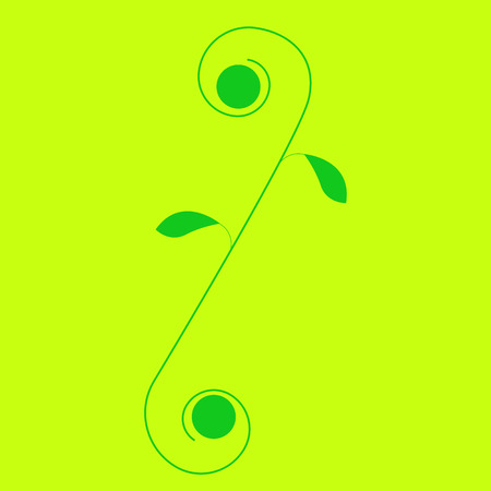 Percent sign in the shape of growing plantのイラスト素材