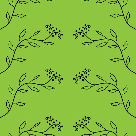 Floral seamless pattern with abstract plant. May be used as invitation, menu decoration, wrapping paper or wallpaperのイラスト素材