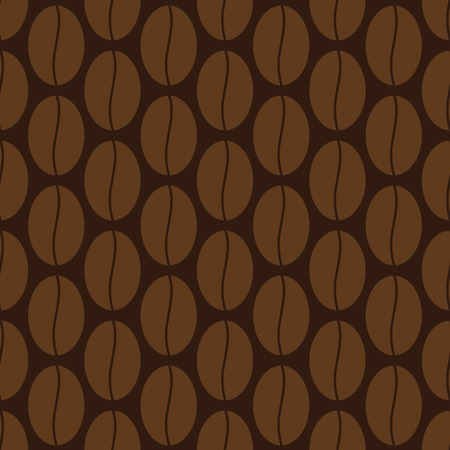 Seamless background with stylized coffee grainsのイラスト素材