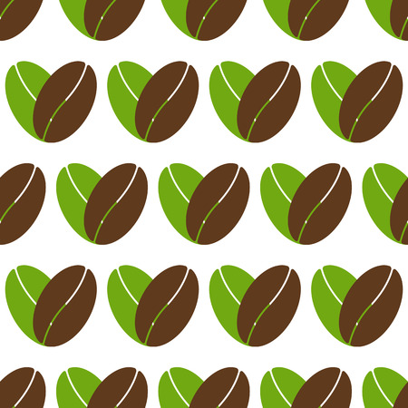 Seamless pattern with repeating two coffee beansのイラスト素材