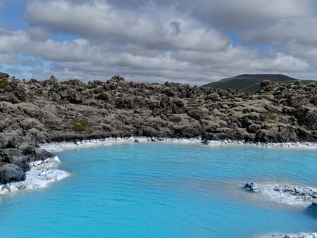 The beautiful and famous blue lagoon near reykjavik in icelandのeditorial素材