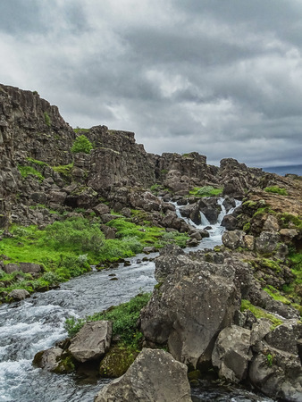 Pingvellir national park iceland august a wonderful landscape view in the pingvellirの写真素材