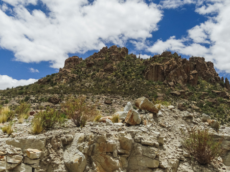 The incredible landscapes surrounding the jalq a communities in bolivia can be visitedの写真素材