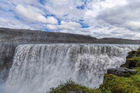 Fantastic view of selfoss waterfall in the national park vatnajokull on iceland, Summer