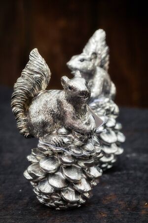 Macro shot of beautiful christmas figures decoration, xmasの写真素材