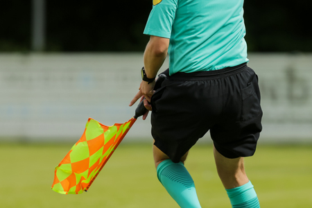 running Assistant referee at a soccer or football match