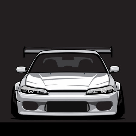 vector Race Car, king of the road, racing car drift car vector art printのイラスト素材
