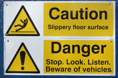 Caution signの写真素材