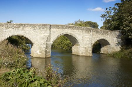 The medievel bridge in teston near Maidstone ,Kentの写真素材