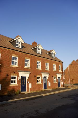A row of new terraced houses