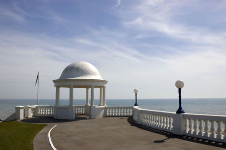 A dome on the promenade in an english seaside resortの写真素材