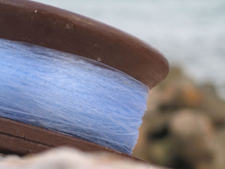 fishing line spoolの写真素材